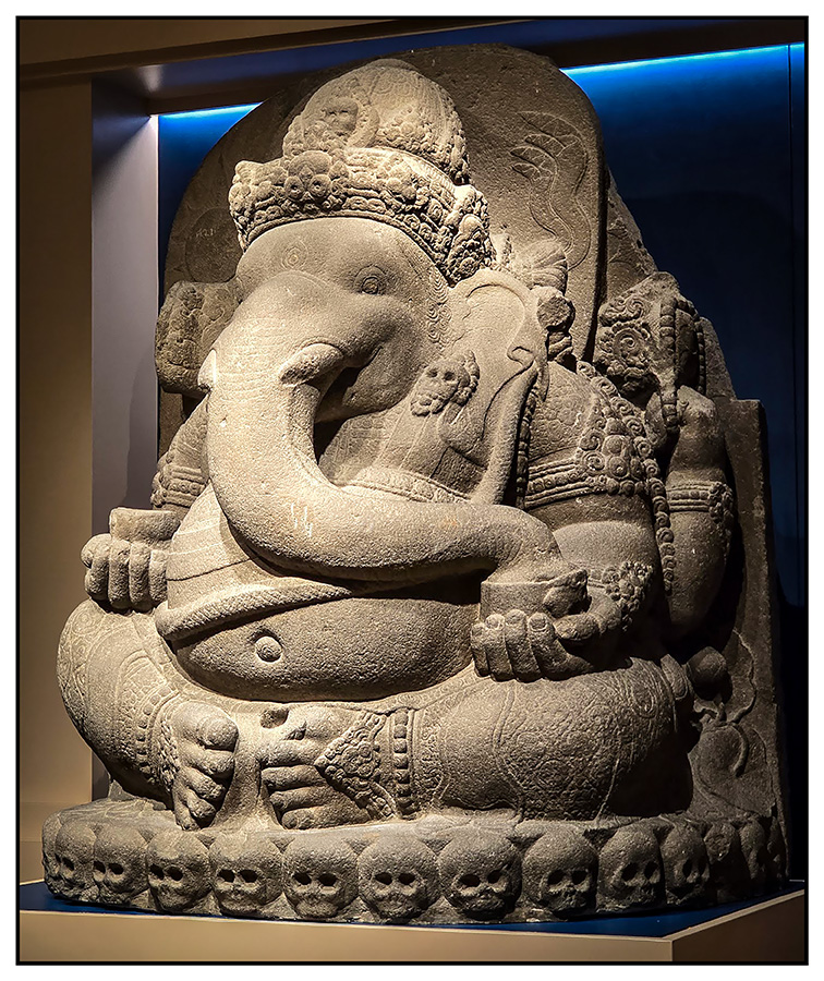 Buddhist sculpture of Vinayaka, the seated elephant deity.